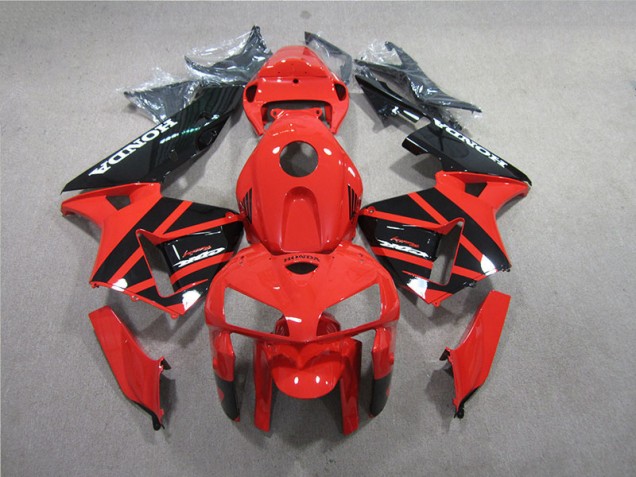 Rosso Nero Kits Carenatura Completa Honda CBR 600 RR 2005-2006