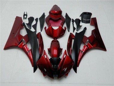 Rosso Nero Kits Carenatura Yamaha R6 2006-2007