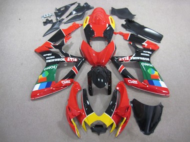 Rosso Nero Verde Carene Suzuki GSXR 750 K6 2006-2007