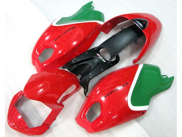 Rosso Verde Monster Carene Ducati Monster 696 2008-2012 Rosso Verde Monster Carene Ducati Monster 696 2008-2012