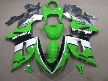Verde Bianco Nero Ninja 636 Carene Kawasaki ZX6R 2005-2006