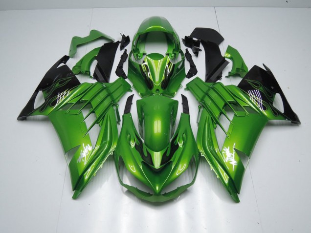 Verde Fiamma Carene Kawasaki ZX14R ZZR 1400 2012-2021 Verde Fiamma Carene Kawasaki ZX14R ZZR 1400 2012-2021
