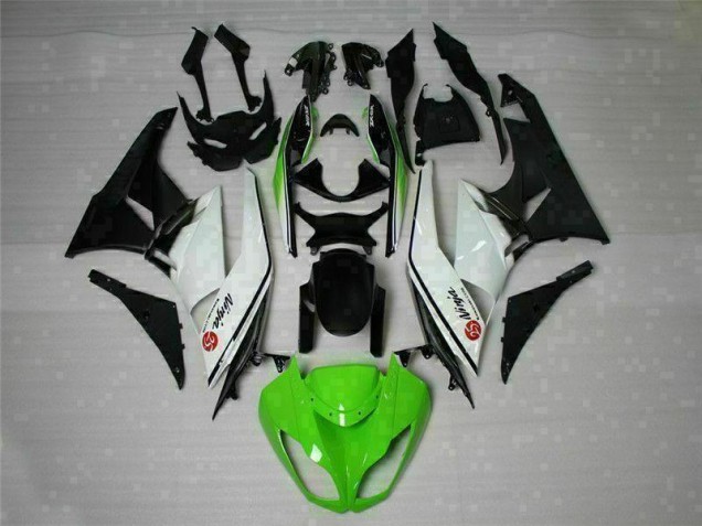 Verde Nero Bianco 25 Carene Kawasaki ZX6R 2009-2012