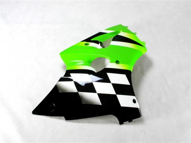 Verde Nero Bianco ABS Kits Carenatura Kawasaki ZX6R 2000-2002 Verde Nero Bianco ABS Kits Carenatura Kawasaki ZX6R 2000-2002