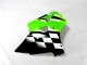 Verde Nero Bianco ABS Kits Carenatura Kawasaki ZX6R 2000-2002 Verde Nero Bianco ABS Kits Carenatura Kawasaki ZX6R 2000-2002