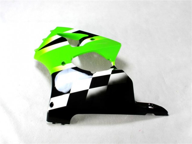 Verde Nero Bianco ABS Kits Carenatura Kawasaki ZX6R 2000-2002 Verde Nero Bianco ABS Kits Carenatura Kawasaki ZX6R 2000-2002