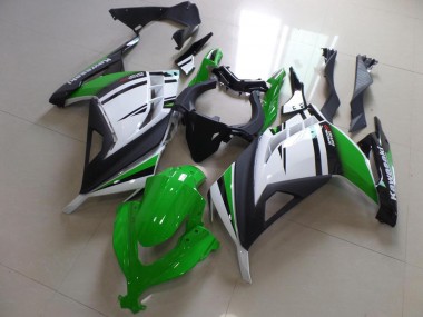 Verde Nero & Bianco Carene Kawasaki ZX 300R 2013-2016
