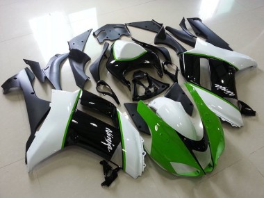 Verde Nero Bianco Carene Kawasaki ZX6R 2007-2008