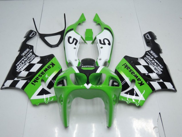 Verde Nero & Bianco Carene Kawasaki ZX7R 1996-2003 Verde Nero & Bianco Carene Kawasaki ZX7R 1996-2003