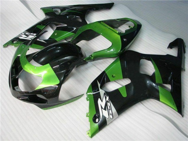 Verde Nero Carene Suzuki GSXR 600 / 750 K1 K2 K3 2001-2003 Verde Nero Carene Suzuki GSXR 600 / 750 K1 K2 K3 2001-2003
