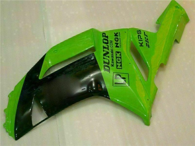 Verde Nero Dunlop Carene Kawasaki ZX6R 2007-2008 Verde Nero Dunlop Carene Kawasaki ZX6R 2007-2008