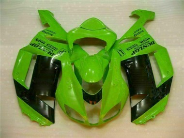 Verde Nero Dunlop Carene Kawasaki ZX6R 2007-2008