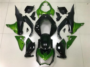 Verde Nero Kit Carenatura Iniezione Kawasaki Z800 2013-2016