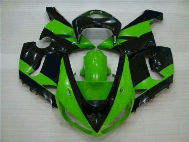 Verde Nero Kit Carenatura Iniezione Kawasaki ZX6R 2005-2006