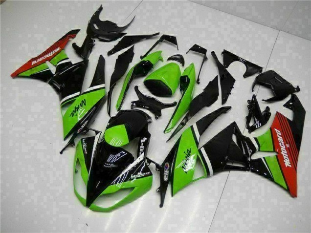 Verde Nero Rosso Carene Kawasaki ZX6R 2009-2012 Verde Nero Rosso Carene Kawasaki ZX6R 2009-2012