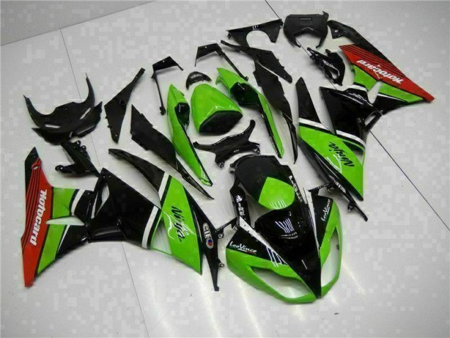 Verde Nero Rosso Carene Kawasaki ZX6R 2009-2012 Verde Nero Rosso Carene Kawasaki ZX6R 2009-2012
