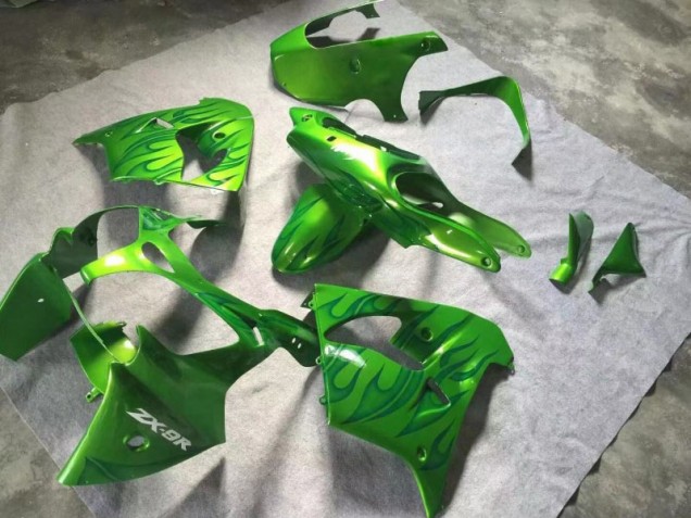 Verde Verde Fiamma Carene Kawasaki ZX9R 2000-2001 Verde Verde Fiamma Carene Kawasaki ZX9R 2000-2001
